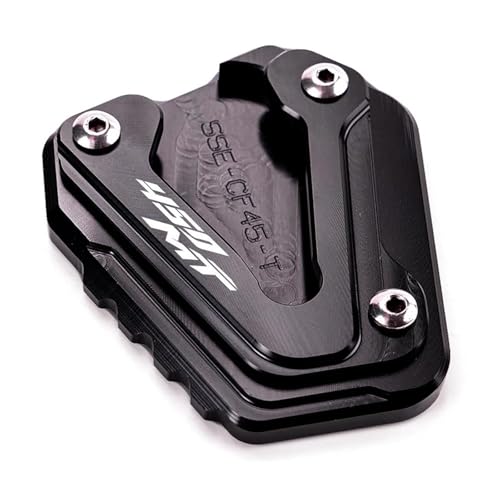 SQNYDH Kickstand-Trägerplatte Motorrad-Seitenständerplatte Für CFMOTO 450MT 450 MT MT450 2024 2025, Seitenständer-Verlängerung Seitenständer-Verlängerungspad(Schwarz) von SQNYDH