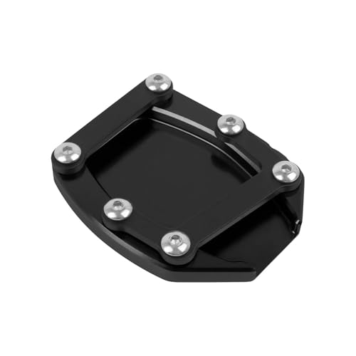 SQNYDH Kickstand-Trägerplatte Motorrad-Seitenständerplatte Für Ducati Diavel V4 DIAVEL V4 1200 2023 2024, Fußstützen-Seitenstütze, Motorrad-Ständerverlängerung Seitenständer-Verlängerungspad(Schwarz) von SQNYDH