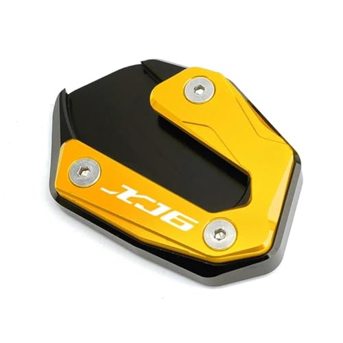 SQNYDH Kickstand-Trägerplatte Motorrad-Seitenständerplatte Für Yamaha XJ6 XJ6F XJ6N Diversion 2009–2015, Seitenständerplatte, Fußstützenverlängerung Seitenständer-Verlängerungspad(Gold) von SQNYDH