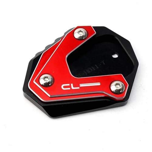 SQNYDH Kickstand-Trägerplatte Motorrad Ständer Pad Für HO&NDA CL500 CL250 CL300 CL 250 300 500 2023Stand Verlängerung Platte Fuß Pads Unterstützung Platte Seitenständer-Verlängerungspad(Rot) von SQNYDH