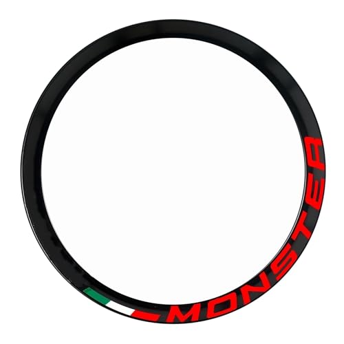 SQNYDH Motorcycel Wheel Stickers Rad Rims Reflective Decal Für Ducati Monster 950 821 Nadelstreifen Aufkleberkleber Aufkleber Felgenrandaufkleber Reflektierend Komplettset Moto(Farbe 8) von SQNYDH