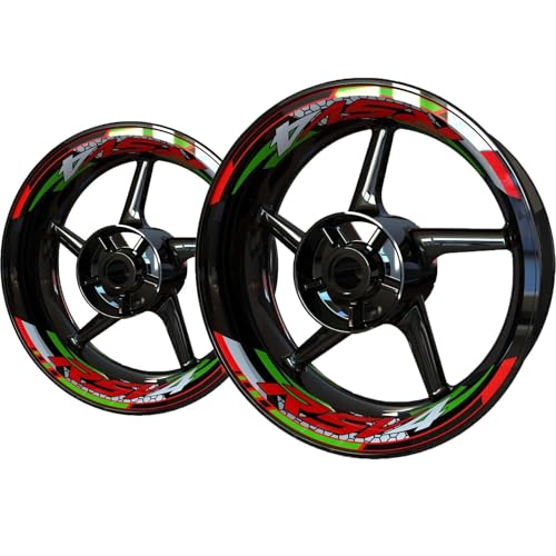 SQNYDH Motorrad-Felgenaufkleber Für Aprilia RSV4, Felgenaufkleber, Radnabenaufkleber, Reflektierende Felgenaufkleber Motorrad-Felgenaufkleber Set(Farbe 4) von SQNYDH