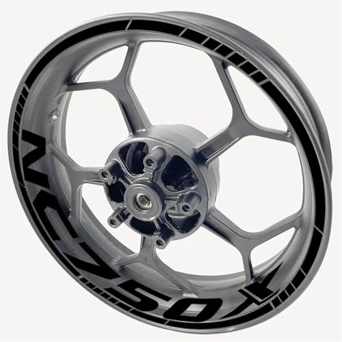 SQNYDH Motorrad-Felgenaufkleber Für HO&NDA NC750X NC 750X 750 X NC-750X 2014–2022 Reflektierende Felgenaufkleber Felgenrandaufkleber Reflektierend Komplettset Moto(Farbe 2) von SQNYDH