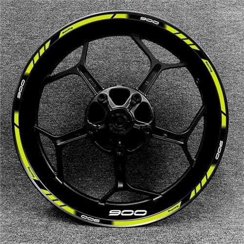 SQNYDH Motorrad-Felgenaufkleber Für Kawasaki Z900 Z 900 17 Zoll Reflektierende Felgenaufkleber Felgenrandaufkleber Reflektierend Komplettset Moto(Farbe 15) von SQNYDH
