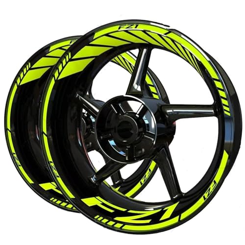 SQNYDH Motorrad-Felgenaufkleber Für Yamaha FZ-1 FZ 1 FZ1 Reflektierende Streifen Felgenrandaufkleber Reflektierend Komplettset Moto(Farbe 5) von SQNYDH