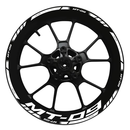 SQNYDH Motorrad-Felgenaufkleber Für Yamaha MT-09 MT09 MT 09 Felgenaufkleber Radnabenaufkleber Reflektierende Felgenaufkleber Motorrad-Felgenaufkleber Set(Farbe 1) von SQNYDH