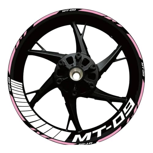 SQNYDH Motorrad-Felgenaufkleber Für Yamaha MT09 MT-09 Mt 09, Reflektierende Felgenaufkleber Felgenrandaufkleber Reflektierend Komplettset Moto(Farbe 16) von SQNYDH