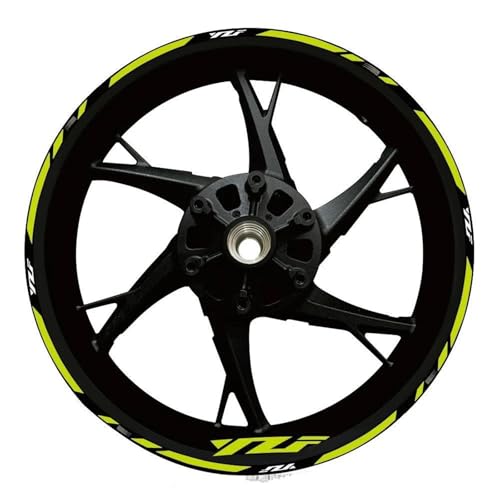 SQNYDH Motorrad-Felgenaufkleber Für Yamaha YZF R3 YZFR3 YZF-R3 Reflektierende Felgenaufkleber Felgenrandaufkleber Reflektierend Komplettset Moto(Farbe 21) von SQNYDH