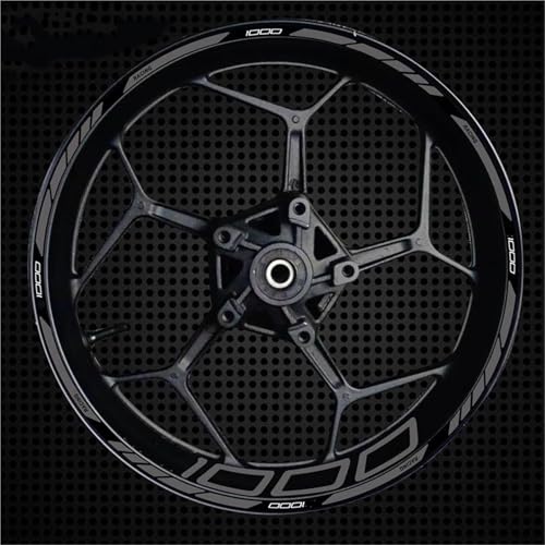 SQNYDH Motorrad-Felgenband-Aufkleber Für Kawasaki Z1000 Z 1000 Reflektierende Streifenfolie, Papieraufkleber Felgenrandaufkleber Reflektierend Komplettset Moto(Farbe 16) von SQNYDH