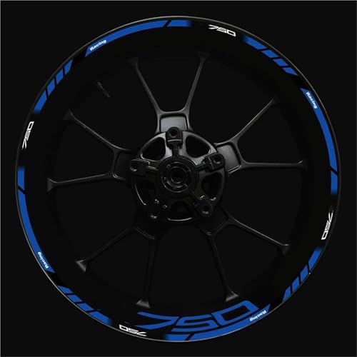SQNYDH Motorrad-Felgenband-Aufkleber Für Kawasaki Z750 Z 750, Reflektierende Felgenfolie, Papieraufkleber Felgenrandaufkleber Reflektierend Komplettset Moto(Farbe 18) von SQNYDH