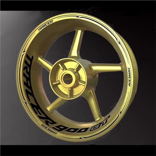 SQNYDH Motorrad-Felgenband-Aufkleber Für Yamaha TRACER900GT Tracer 900GT 900 GT Reflektierende Streifenfolie, Papieraufkleber Felgenrandaufkleber Reflektierend Komplettset Moto(Farbe 2) von SQNYDH