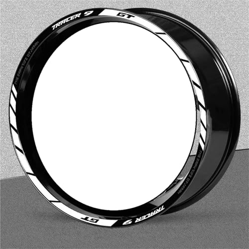 SQNYDH Motorrad-Felgenrandaufkleber Für Yamaha Tracer9GT Tracer 9GT 9 GT 2023, Regenfest, Felgenband Felgenrandaufkleber Reflektierend Komplettset Moto(Farbe 3) von SQNYDH