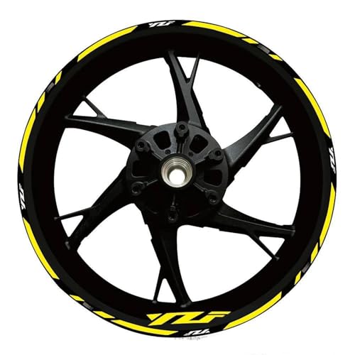 SQNYDH Motorrad-Felgenrandaufkleber Für Yamaha YZF R6 YZFR6 YZF-R6, Regenfeste Felgenband-Aufkleber Felgenrandaufkleber Reflektierend Komplettset Moto(Farbe 27) von SQNYDH