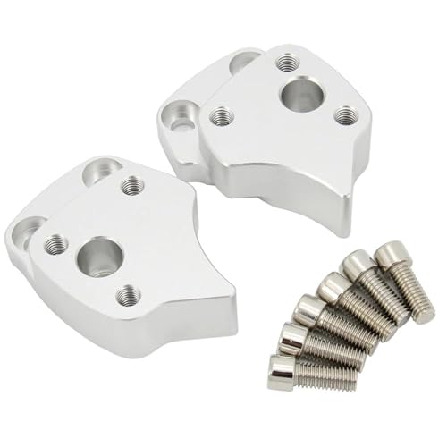 SQNYDH Motorrad Lenkererhöhungen Für Yamaha FJR1300 FJR 1300 2001 2002 2003 2004 2005 Lenkererhöhung Klemmhalterung Adapter Kit Motorrad Lenkererhöhungsklemme(Silber) von SQNYDH