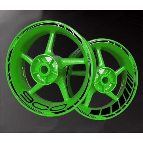 SQNYDH Reflektierende Motorradfelgenaufkleber Für Kawasaki Z900 Z 900 Radnabenaufkleber Radaufkleber Motorrad-Felgenaufkleber Set(Schwarz) von SQNYDH