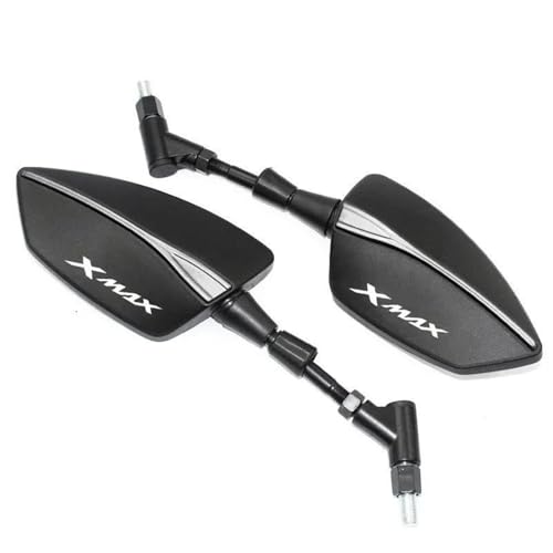 SQNYDH Seitenspiegel Motorrad Spiegel Seite Spiegel Für Yamaha XMAX300 XMAX400 Xmax X-MAX 125 250 300 400 Rückspiegel 1 Paar Motorrad Rückspiegel(Silber 1) von SQNYDH