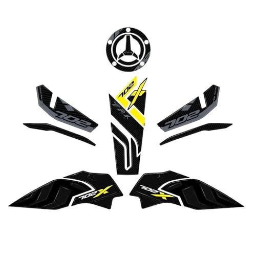 SQNYDH Tankaufkleber Für Benelli TRK 702X TRK 702 X TRK702X 2023 Seitlicher Tankschutz Tankpad Aufkleber Protector Tank Traction Pads(Satz 3) von SQNYDH