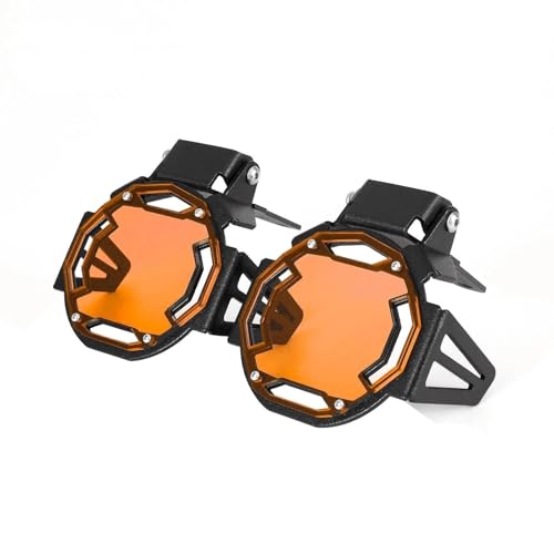 Umklappbarer Nebelscheinwerfer-Schutz Für Motorräder, Lampenabdeckung, Schild Für R1250GS R1250 R 1250 GS ADV Adventure 2018 2019 2020 2021 2022 Verschleißfest(Orange) von SQNYDH