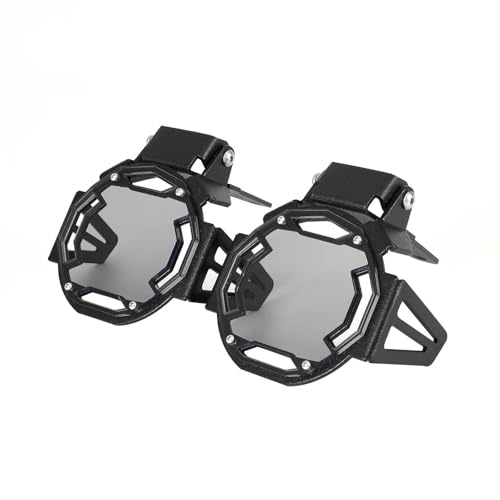 Umklappbarer Nebelscheinwerfer-Schutz Für Motorräder, Lampenabdeckung, Schild Für R1250GS R1250 R 1250 GS ADV Adventure 2018 2019 2020 2021 2022 Verschleißfest(Schwarz) von SQNYDH