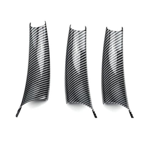 SQOFHA Türinnenverkleidung Türgriff Schwarzes Kohlefasermuster 3 Teile/Satz Auto-Innentürgriffabdeckung Für X5 E70 X6 E71 E72 2007–2014 Türinnengriff(Carbon RHD 3 Pcs) von SQOFHA