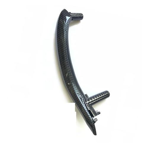 SQOFHA Türinnenverkleidung Türgriff Verbesserte Innenbaugruppe links rechts mit äußerer Lederabdeckung für X5 X6 F15 F16 2014–2018 Türinnengriff(Right Carbon fiber) von SQOFHA