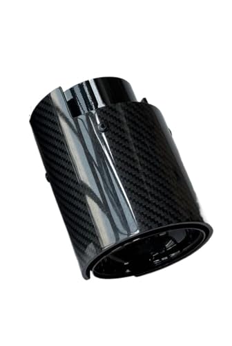 SQOFHFB Auto-Endrohre 1 Stück Glänzend Schwarz Für M2 Für M3 Für M4 Für M5 Schwanz Ende Rohr Schalldämpfer Düsen Für F87 F80 F82 F83 F90 Auspuffblende(ID 60MM-OD 80MM) von SQOFHFB