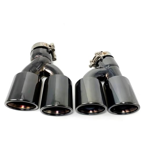 SQOFHFB Auto-Endrohre 3Typ Doppelauspuffspitze/Rohr Carbonfaser Schwarz Edelstahl Schalldämpfer Für 525i 528i 530i G30 G31 2018 5er Auspuffblende(C Type) von SQOFHFB