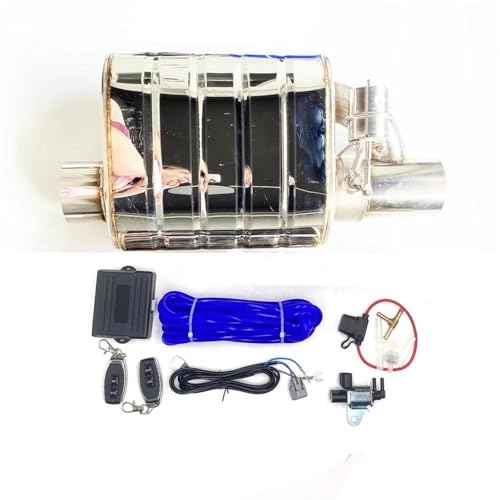 SQOFHFB Auto-Endrohre Auspuffrohr-Vakuumpumpe Variable Ventilschalldämpfer Fernbedienung Edelstahl Universelle Flache Form Auspuffblende(51 L Controller A) von SQOFHFB