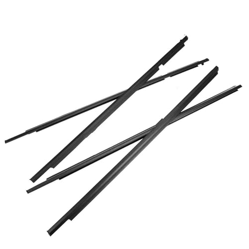 SQOFHFB Kantenschutz 4 Stück Außen Verchromter Oder Schwarzer Fenstergummi Für Land Cruiser Für Prado 120 Dichtungsdichtung 75711–60061 Türdichtung(Schwarz) von SQOFHFB