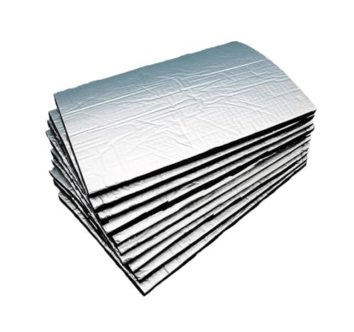 Insulation Pad 5 mm selbstklebende Schallschutz-Schaumstoff-Baumwolle Autos schalldämpfende Dämmpads Zuhause schallabsorbierender Anti-Lärm-Schwamm 25 x 18 cm Hitzeschild(10PCS) von SQOFJDF