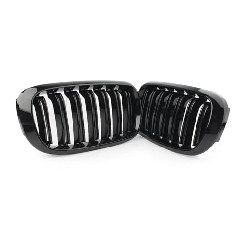 SQOFJDF Kühlergrill 2 Stücke Glanz Schwarz Auto Kühlergrill Links & Rechts Für F15 F16 X5 X6 2014 2015 2016 2017 ABS Kunststoff Gitter von SQOFJDF