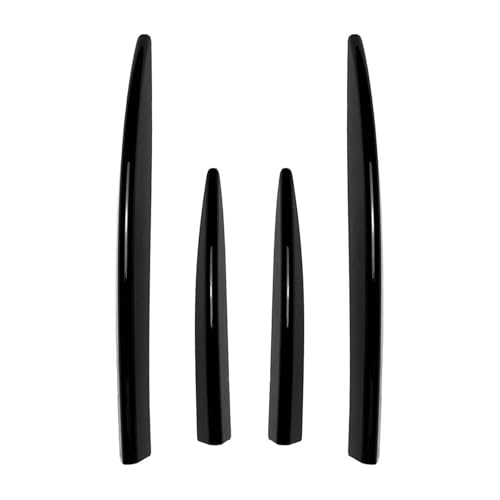 SQOFJDF Kühlergrill 4 PCS Auto Front Stoßstange Nebel Licht Kühlergrill Dekoration Streifen Trim Für Mercedes Für Benz CLE Coupe C236 2024 + Gitter(Glänzend schwarz) von SQOFJDF
