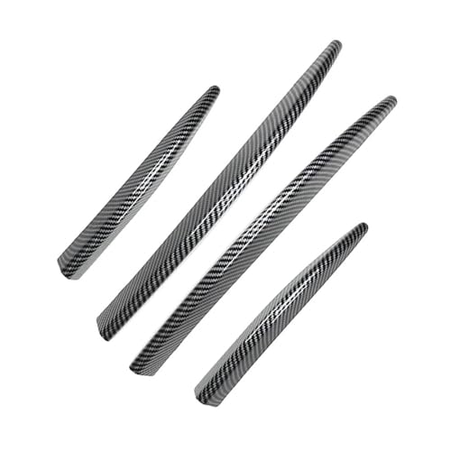 SQOFJDF Kühlergrill 4 PCS Auto Front Stoßstange Nebel Licht Kühlergrill Dekoration Streifen Trim Für Mercedes Für Benz CLE Coupe C236 2024 + Gitter(Kohlefaser-Schwarz) von SQOFJDF