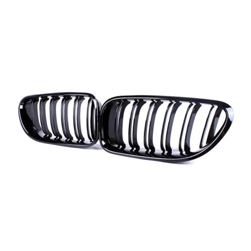 SQOFJDF Kühlergrill Auto Front Niere Grill Stoßstange Grille Racing Grills Für 6 Series F06 F12 F13 Für M6 2012-2017 Doppel lamelle Glänzend Gitter(Schwarz glänzend) von SQOFJDF