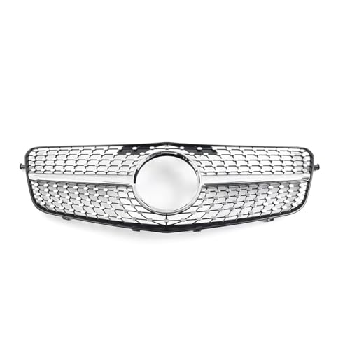 SQOFJDF Kühlergrill Auto-Frontstoßstangen-Motorhauben-Kühlergrill Diamond Style Grille für Mercedes für Benz E-Klasse W212 4-Türer 2010 2011 2012 2013 Gitter(Silber) von SQOFJDF