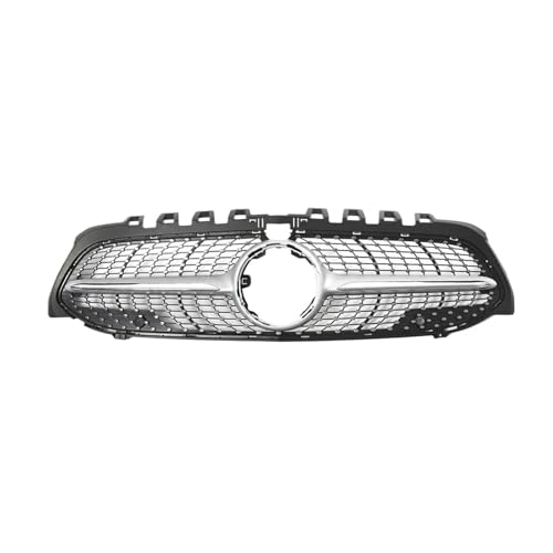 SQOFJDF Kühlergrill Für Mercedes Für Benz A-Klasse W177 2019-2022 A200 A220 A250 A35 Für AMG Kühlergrill Schwarz GTR Frontstoßstangengrill Gitter(D Silver) von SQOFJDF