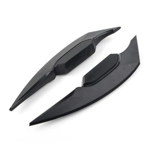 SQOFJDF Motorrad Verkleidungs Motorrad Verkleidung Winglets Seitenspoiler Deflektor Air Wing Kit Universal 1 Paar Frontspoilerabdeckung(Schwarz) von SQOFJDF