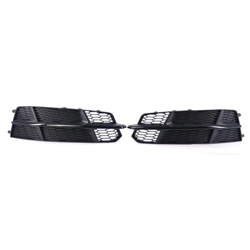 Frontstoßstangengitter Auto Links Rechts Vorne Stoßstange Nebelscheinwerfer Kühlergrill Abdeckung Für A6 C7 2016 2017 2018 Honeycomb Hex Nebelscheinwerfer Grills Auto Kühlergrill(Bright Black) von SQOFJGIGN