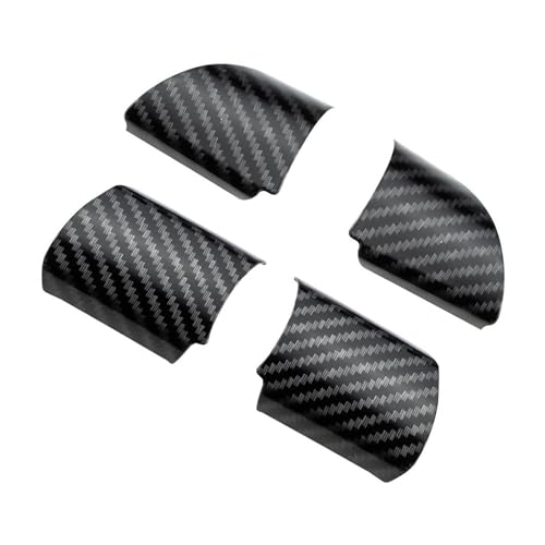 SQOFJGIGN Auto Aufkleber 4 Teile/Satz Innen Auto Lenkrad Panel Abdeckung Trim Aufkleber Für Ford Für Focus 2 Für MK2 2005-2011 Aufkleber(Carbon Fiber Blue) von SQOFJGIGN