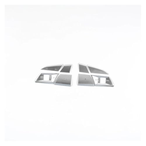 SQOFJGIGN Auto Aufkleber Auto Center Console Lenkrad Tasten Pailletten Dekoration Aufkleber Trim Für A5 A3 Q3 Q5 2019-2021 Innen Aufkleber(Silber) von SQOFJGIGN