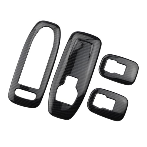 SQOFJGIGN Auto Aufkleber Auto Glas Fenster Heber Panel Umrüstung Abdeckung Trim Aufkleber für Peugeot 2008 2014-2019 Zubehör(Schwarz) von SQOFJGIGN
