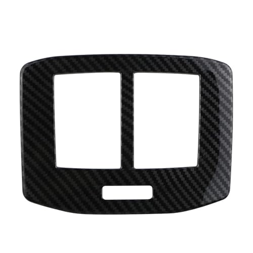 SQOFJGIGN Auto Aufkleber Auto Hinten AC Vent Outlet Panel Abdeckung Trim für VW für T-ROC Troc 2017-2023 Klimaanlage Panel Aufkleber Zubehör(Rostfreier Stahl) von SQOFJGIGN