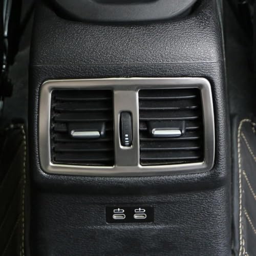 SQOFJGIGN Auto Aufkleber Auto Rücksitz Klimaanlage Outlet Rahmen Trim für X1 F48 2016-2021 AC Vent Center Armlehne Box Abdeckung(Rostfreier Stahl) von SQOFJGIGN