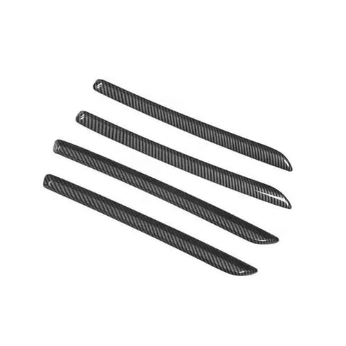 SQOFJGIGN Auto Aufkleber Mittelkonsole Armaturenbrett Zierleisten ABS Autotür Dekoration Abdeckung Aufkleber Carbon Fiber Style Für A3 8V S3 2014-2020(4PCS RED) von SQOFJGIGN
