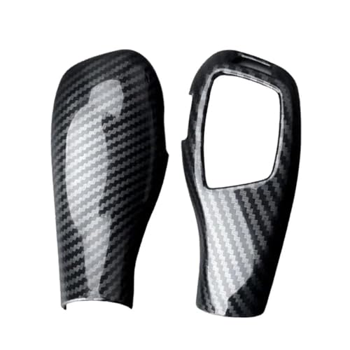 SQOFJGIGN Auto Interieur 2 Teile/Satz Carbon Faser Auto Schaltknauf Abdeckung Trim Innen Zubehör Auto Schalthebel Kragen Für X5 X6 E70 E71 2008-2017 Auto Zierleisten von SQOFJGIGN