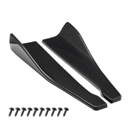 SQOFJGIGN Auto Spoiler Wing 35 cm 48 cm Universal Fit Auto Spoiler Seitlich Stoßstange Hinten Seitenrock Lip Rocker Wings Schutz Zierleisten Spoiler Tailfin Tail Fin(48cm Carbon) von SQOFJGIGN