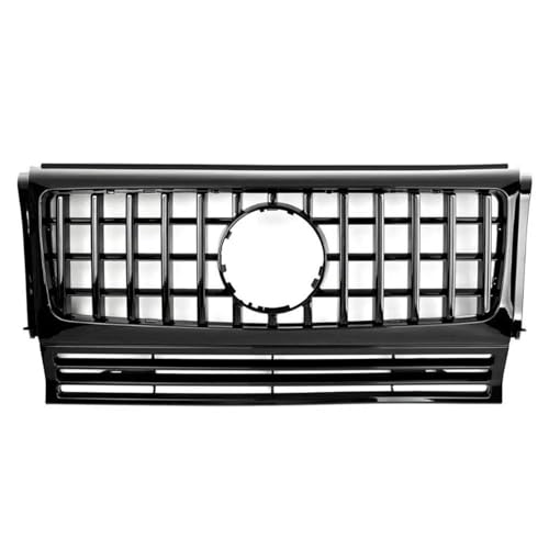 SQOFJGIGN Auto Stoßstangengrill Auto Frontgrill Oberer Grill Für Mercedes Für Benz G-Klasse W463 Für GT G Wagon G550 G500 1990-2016 Nieren Doppel Bar Front Grille(Black Frame) von SQOFJGIGN