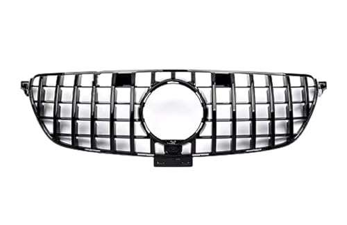 SQOFJGIGN Auto Stoßstangengrill Frontgrill Racing Stoßstange Grill Diamant Styling Ersatz Für Mercedes Für Benz Für GLE W166 320 350 400 300 500 2015-2019 Nieren Doppel Bar Front Grille(Black A) von SQOFJGIGN