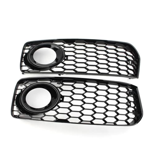 SQOFJGIGN Frontstoßstangengitter 2 Stück Auto-Frontstoßstange Nebelscheinwerfer-Kühlergrill-Abdeckung Honeycomb Mesh Grill Für A5 S5 B8 RS5 2008 2009 2010 2011 2012 Auto Kühlergrill(Schwarz) von SQOFJGIGN