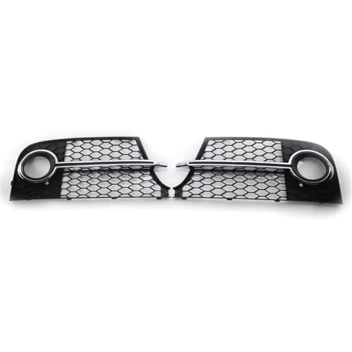 SQOFJGIGN Frontstoßstangengitter 2X Auto Kühlergrill Waben Grille Abdeckung Mesh Grill Für TT Für MK2 Für TTS 2011-2014 8J0807681KT94 Nebel Licht Grille Abdeckung Auto Kühlergrill(Chrome) von SQOFJGIGN